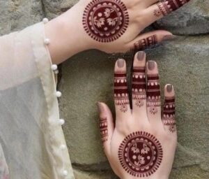 Gol tikki mehndi ki design