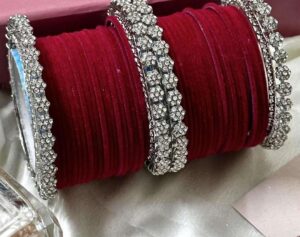 Red velvet bangles design