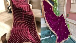 Velvet dupatta design