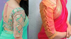 silk saree blouse sleeve designs