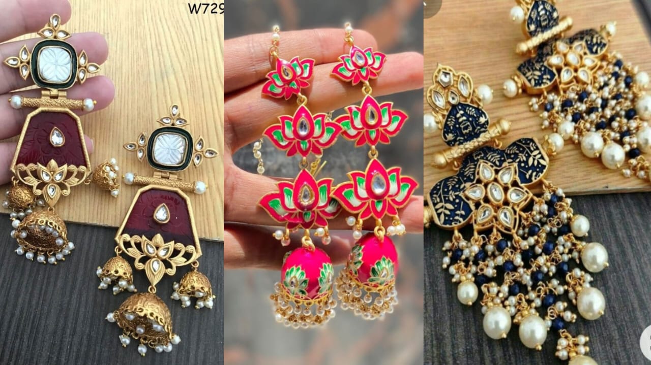 Girls fancy earrings design