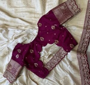 Silk blouse back design