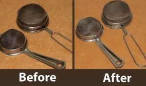 Steel Tea Sieve Cleaning