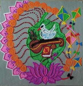 Basant panchmi rangoli ki design