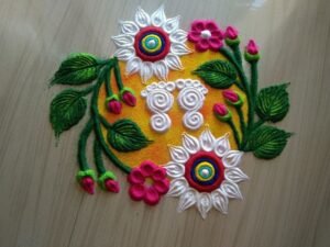 Beautiful basant panchmi rangoli