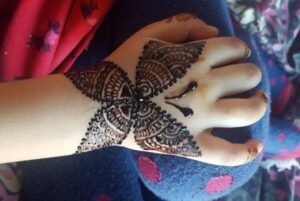 Butterfly kids mehandi design