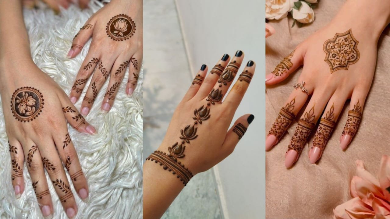 Modern minimal mehndi designs