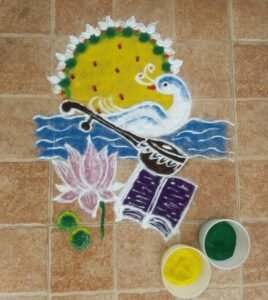 New rangoli for basant panchmi