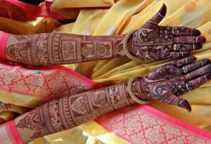 Peacock style mehandi design