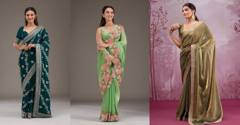 green saree for mehndi function