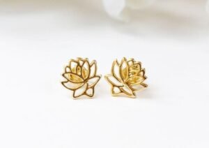 कमल फूल इयरिंग्स डिजाइन