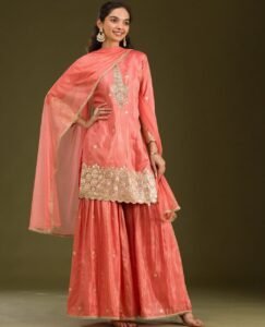 जरी वर्क टिशू सूट