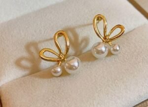 पर्ल गोल्ड इयरिंग्स डिजाइन