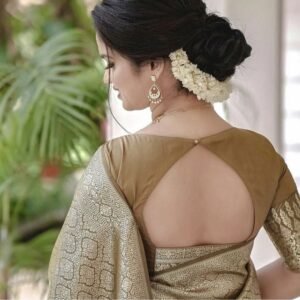 बोट नेक ब्लाउज की डिजाइन