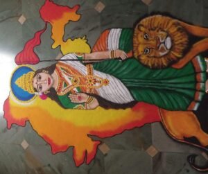भारत माता गणतंत्र दिवस रंगोली