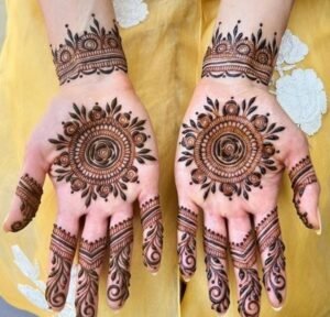 मेहंदी का डिजाइन गोल वाला