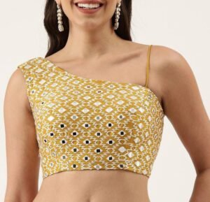 वन सोल्डर ब्लाउज डिजाइन